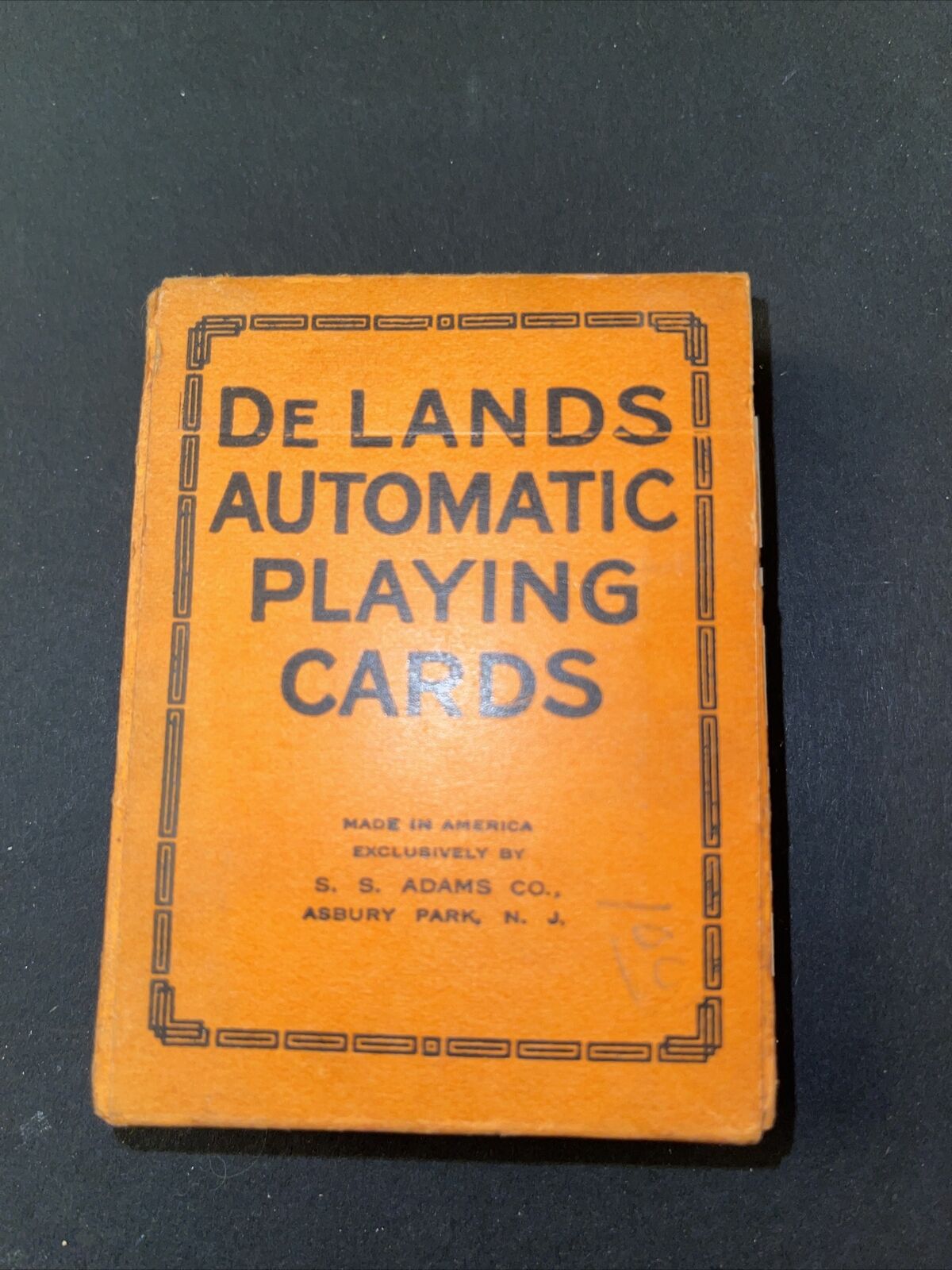 Antique DeLand\'s Automatic Playing Cards & Joker Tax Stamp
