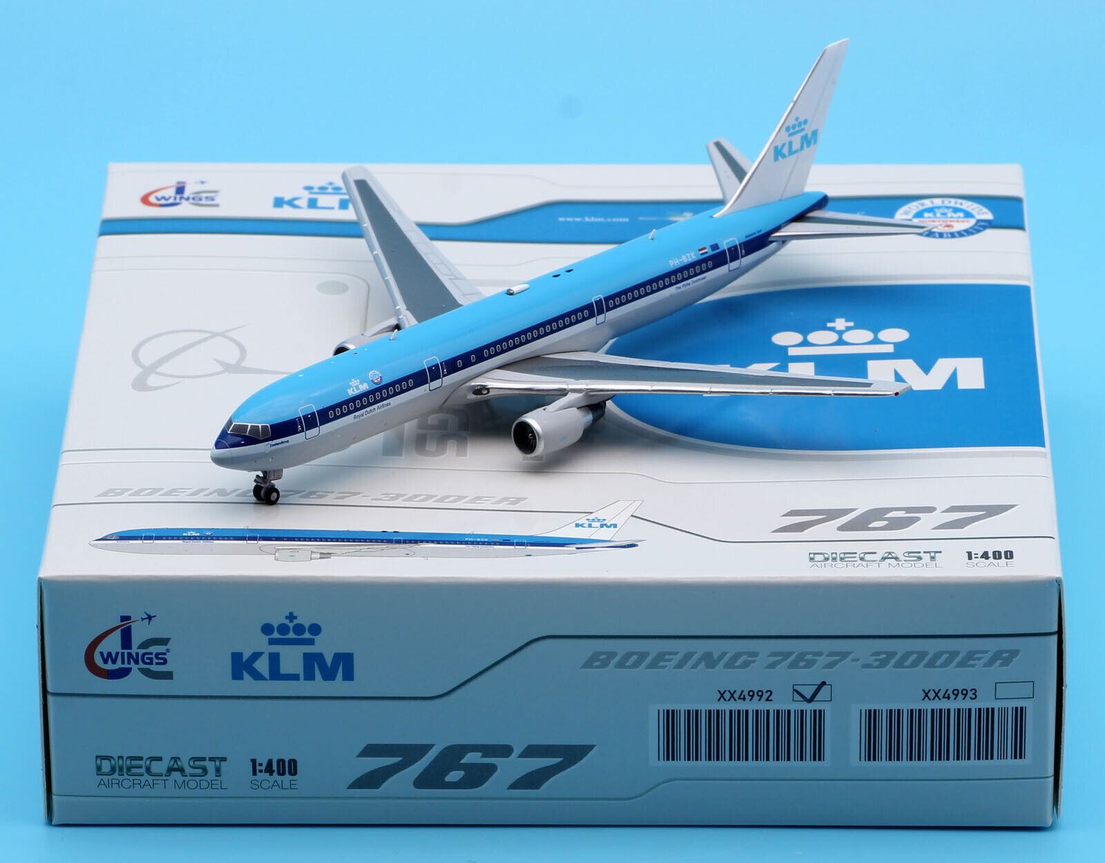 1:400 JC Wings KLM Airlines Boeing B767-300ER Diecast Aircraft Jet Model PH-BZK 
