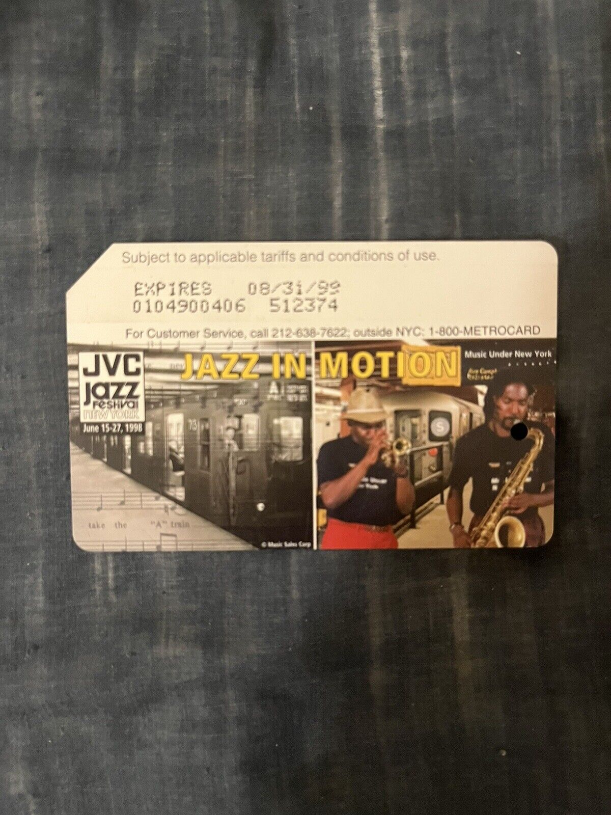 NYCT MTA MetroCard - Jazz In Motion