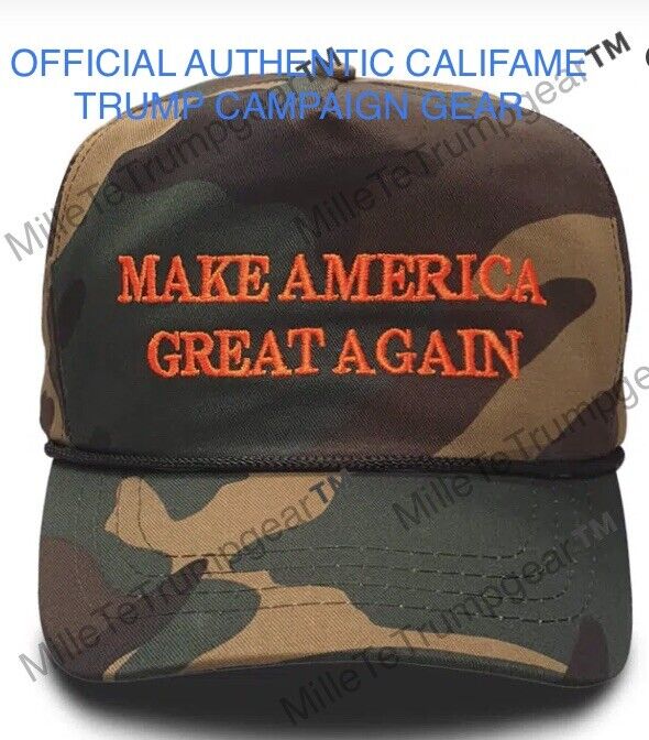 Official Authentic CaliFame Trump Camo Make America Great Again MAGA hat