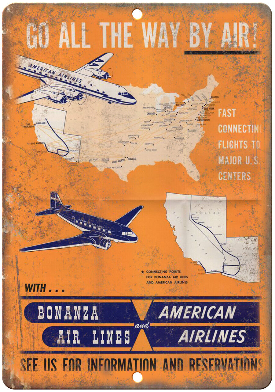 Bonanza Air Lines Vintage Travel Ad 12\