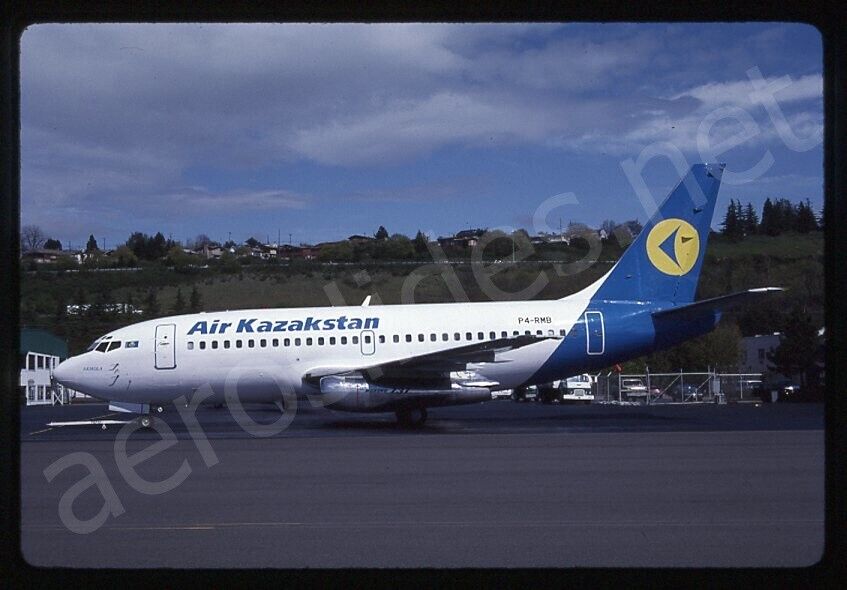 Air Kazakstan Boeing 737-200 P4-RMB Mar 96 Kodachrome Slide/Dia A1