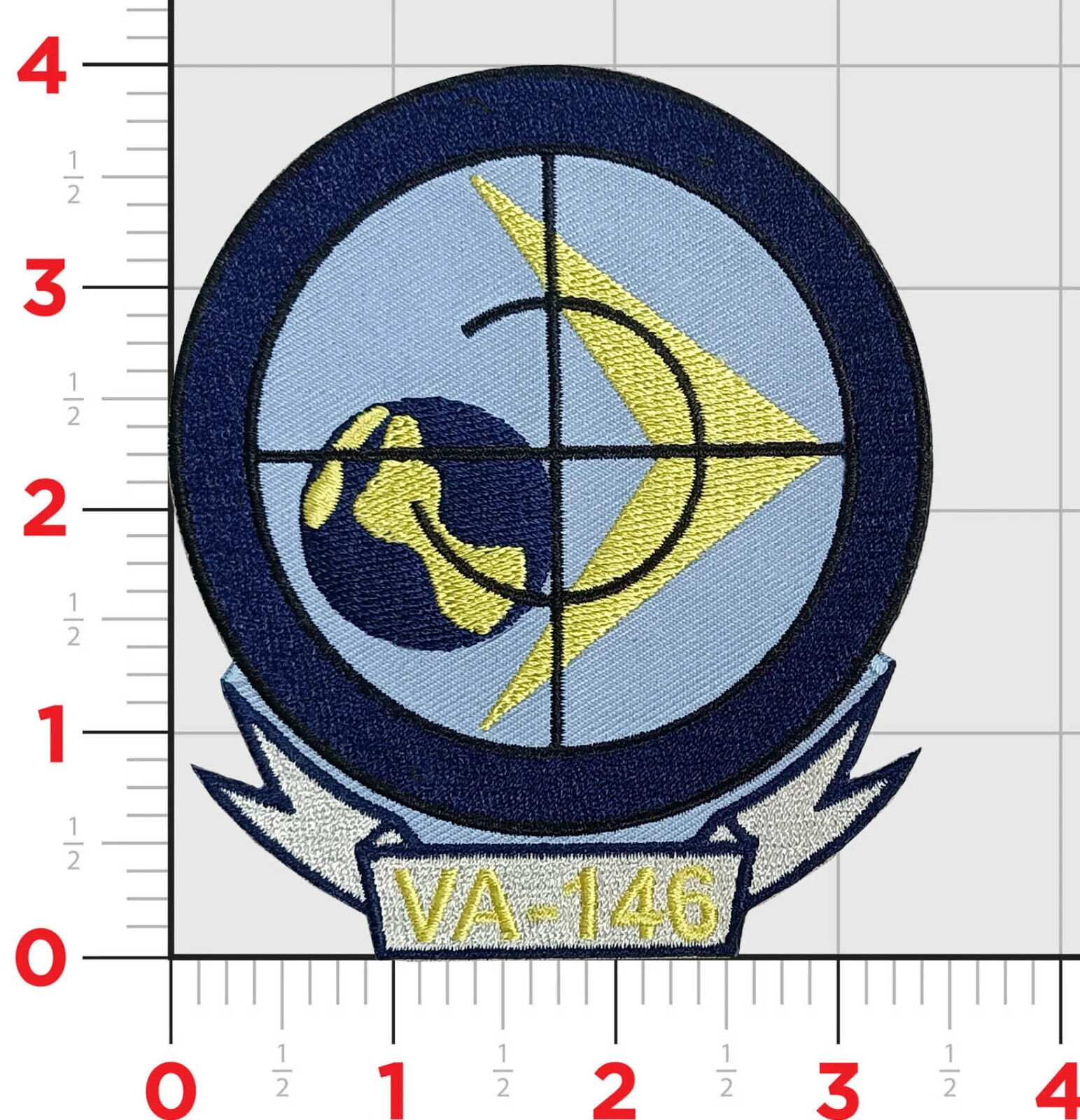VA-146 VFA-146 BLUE DIAMONDS SQUADRON HOOK & LOOP EMBROIDERED  PATCH
