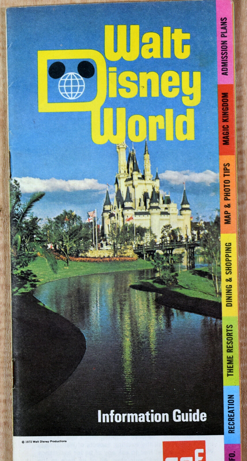 1973 Booklet Walt Disney World Guide Vacation Magic Kingdom Dining Shops