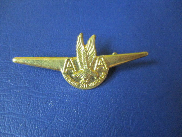 American Airlines Vintage AA Junior Stewardess 1960s Brooch Pin