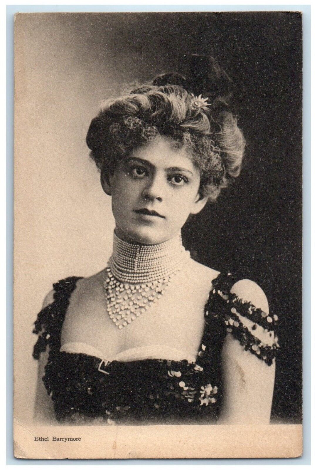 1907 Ethel Barrymore Studio Portrait Actress Decatur Illinois IL Posted Postcard