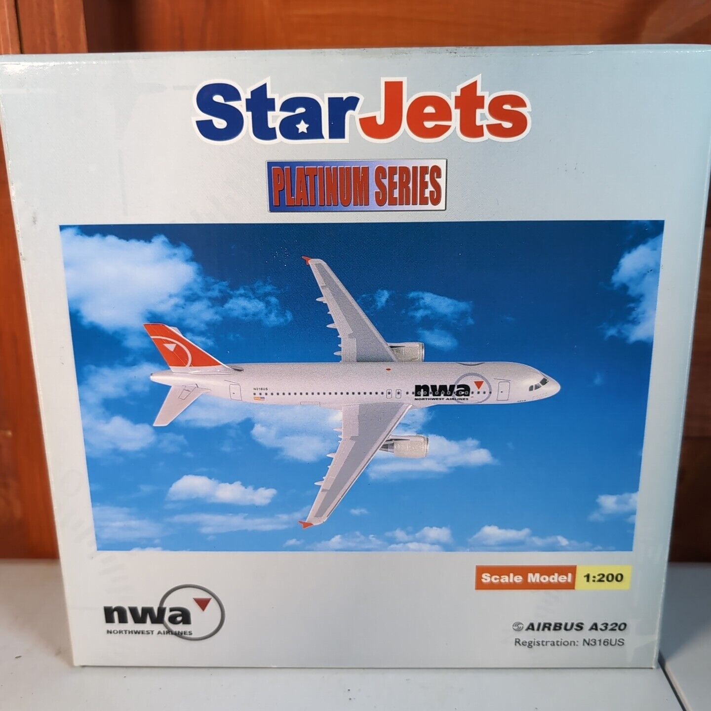 Star Jets 1 200  Scale AIRBUS A320reg N316US  NorthWest Airlines (PLASTIC)