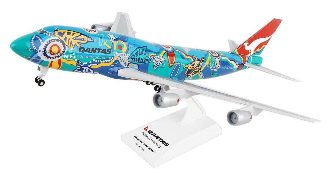 Skymarks SKR086 Qantas Boeing 747-300 Nalanji Dreaming Desk 1/200 Model Airplane