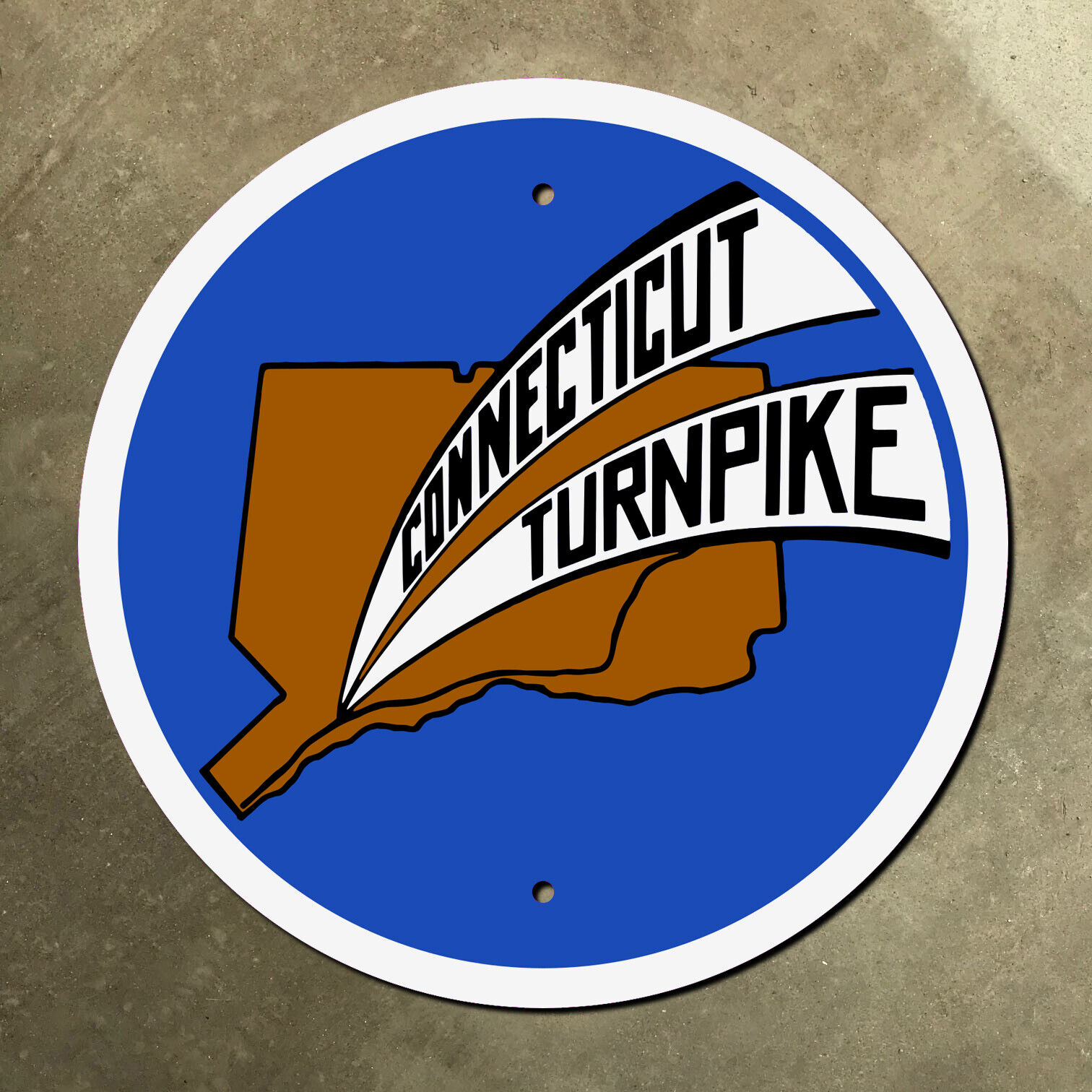 Connecticut Turnpike highway marker road sign route shield 1958 16x16
