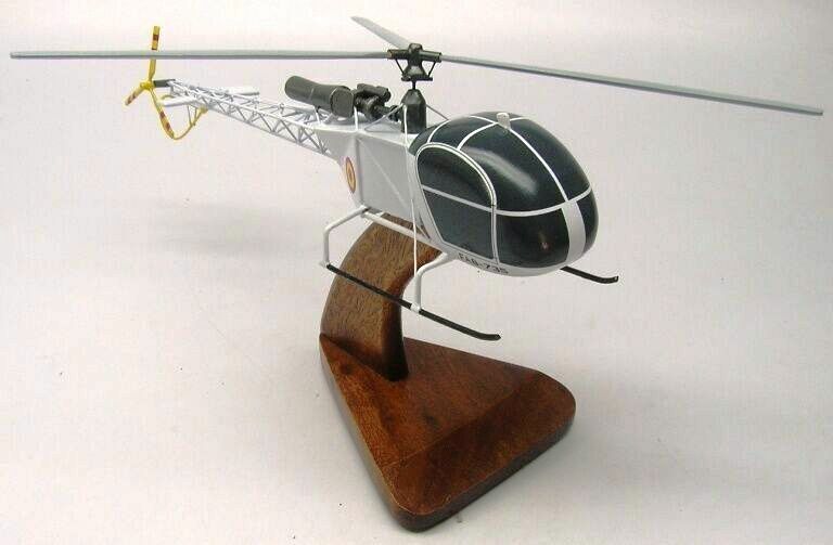 Aerospatiale SA 315B Lama SA-315 Helicopter Desktop Kiln Dry Wood Model Regular