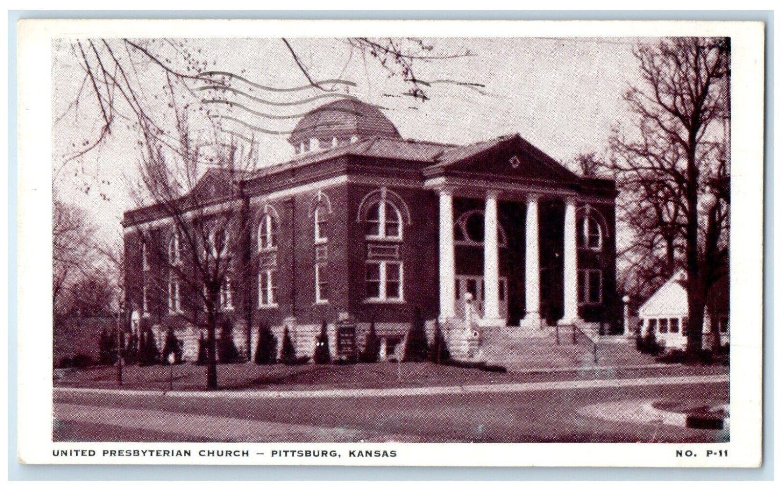 1946 United Presbyterian Church Chapel Exterior Street Pittsburg Kansas Postcard