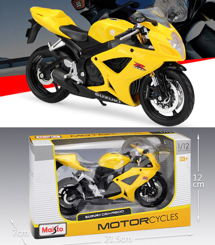 MAISTO 1:12 SUZUKI GSX-R600 DIECAST MOTORCYCLE BIKE MODEL Toy Gift Collection