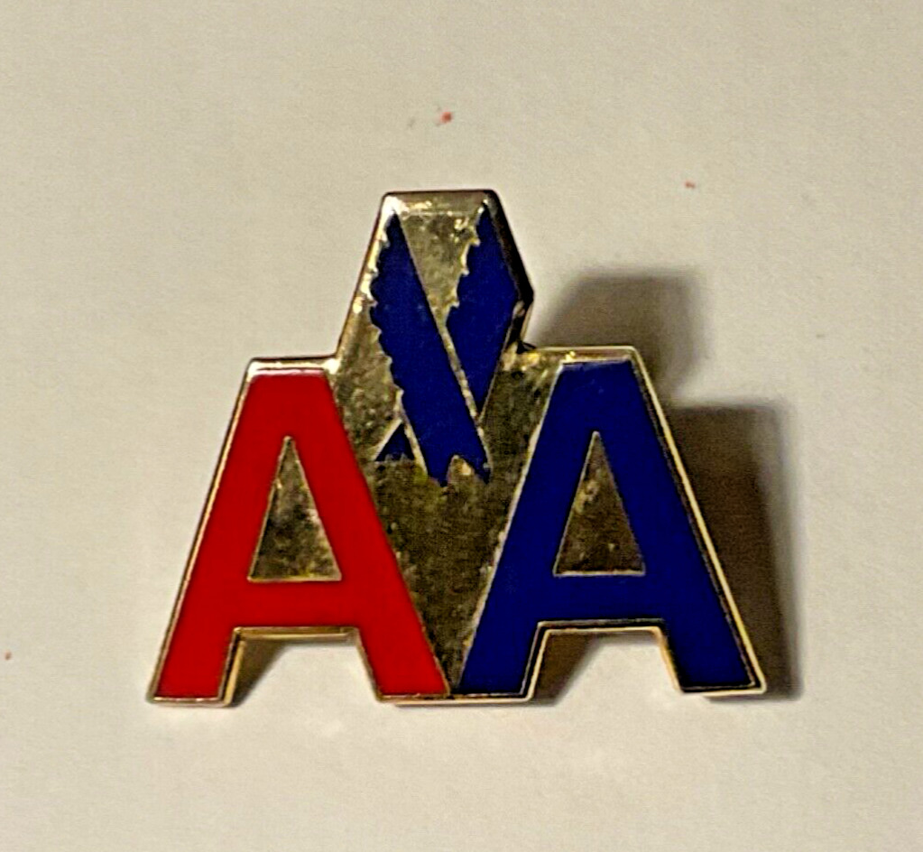 Vintage American Airlines Hat Lapel Pin Blue & Red AA