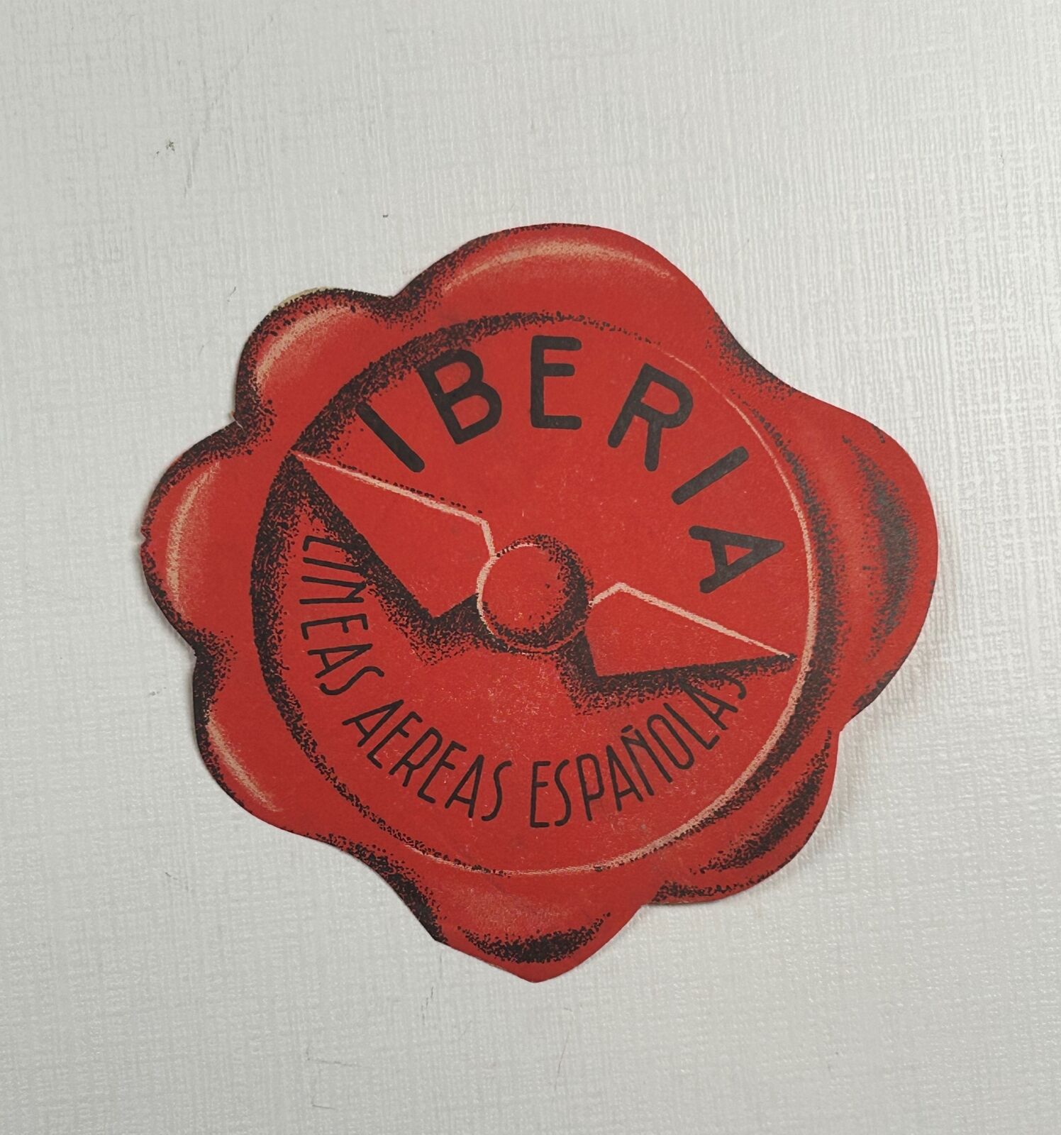 Vintage Travel Label Iberia Lineas Aéreas Españolas 
