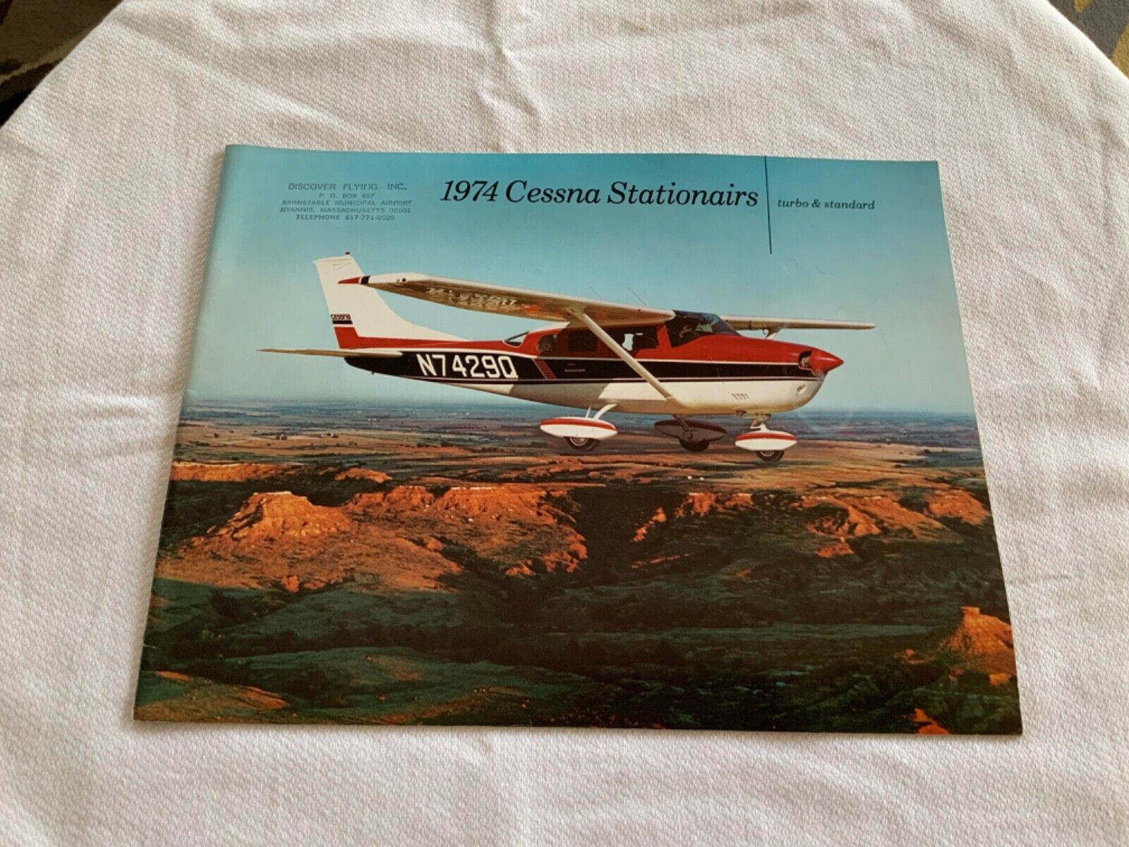 Vintage Original 1974 Cessna Staitionairs Turbo and Standard Sales Brochure