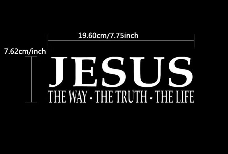 JESUS The Way The Truth The Life Sticker Decal Religious Christian Faith God