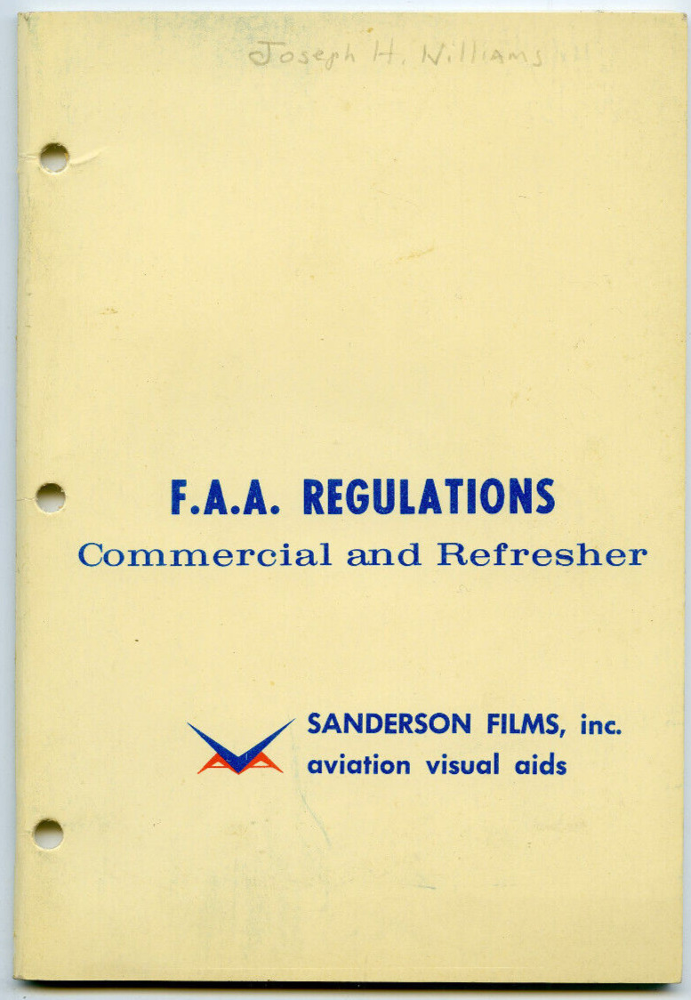 1962 Commercial And Refresher FAA Regulations Aviation Visual Aids Pilots