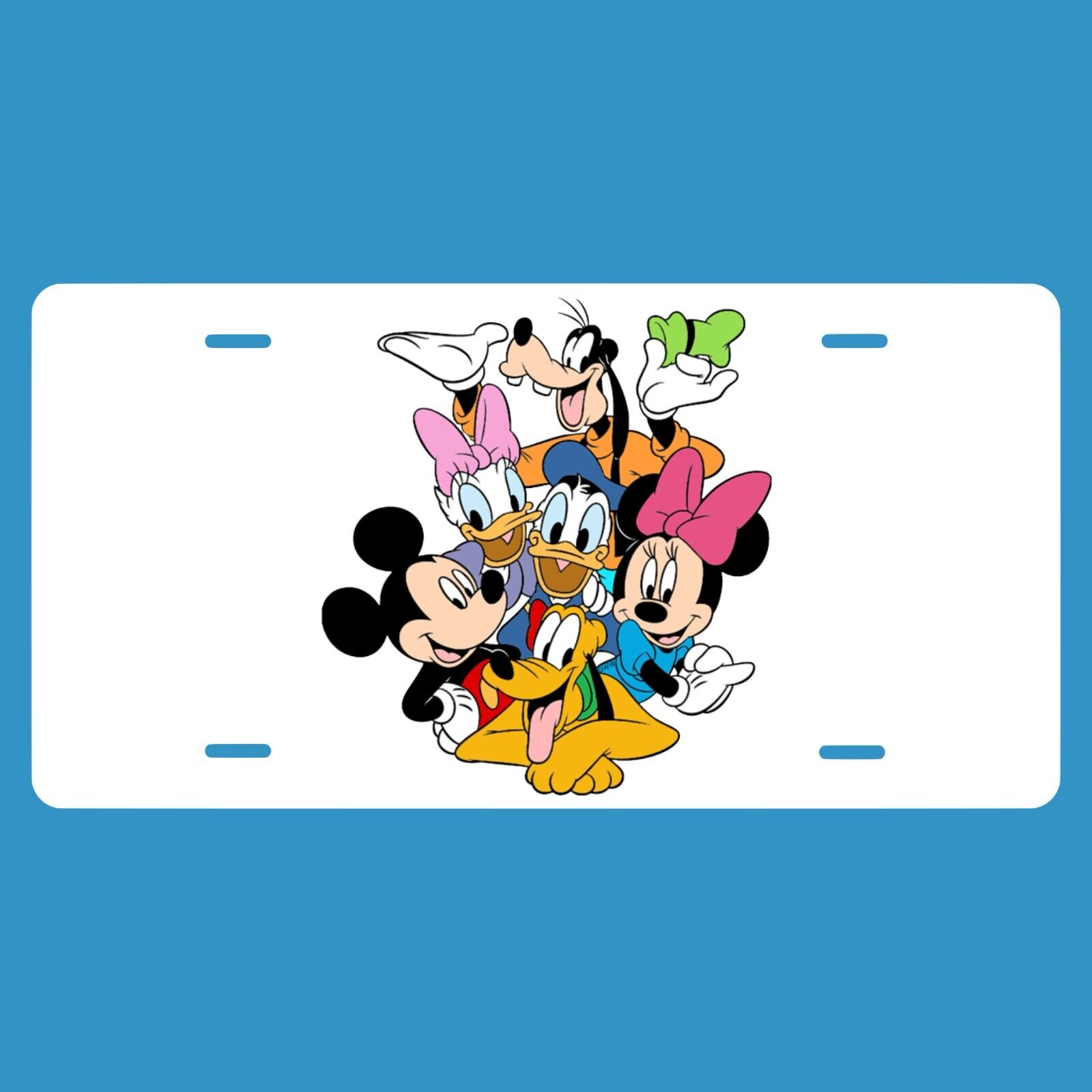Disney Friends Ver 2 Novelty Front License Plate - Mickey - decorative auto tag