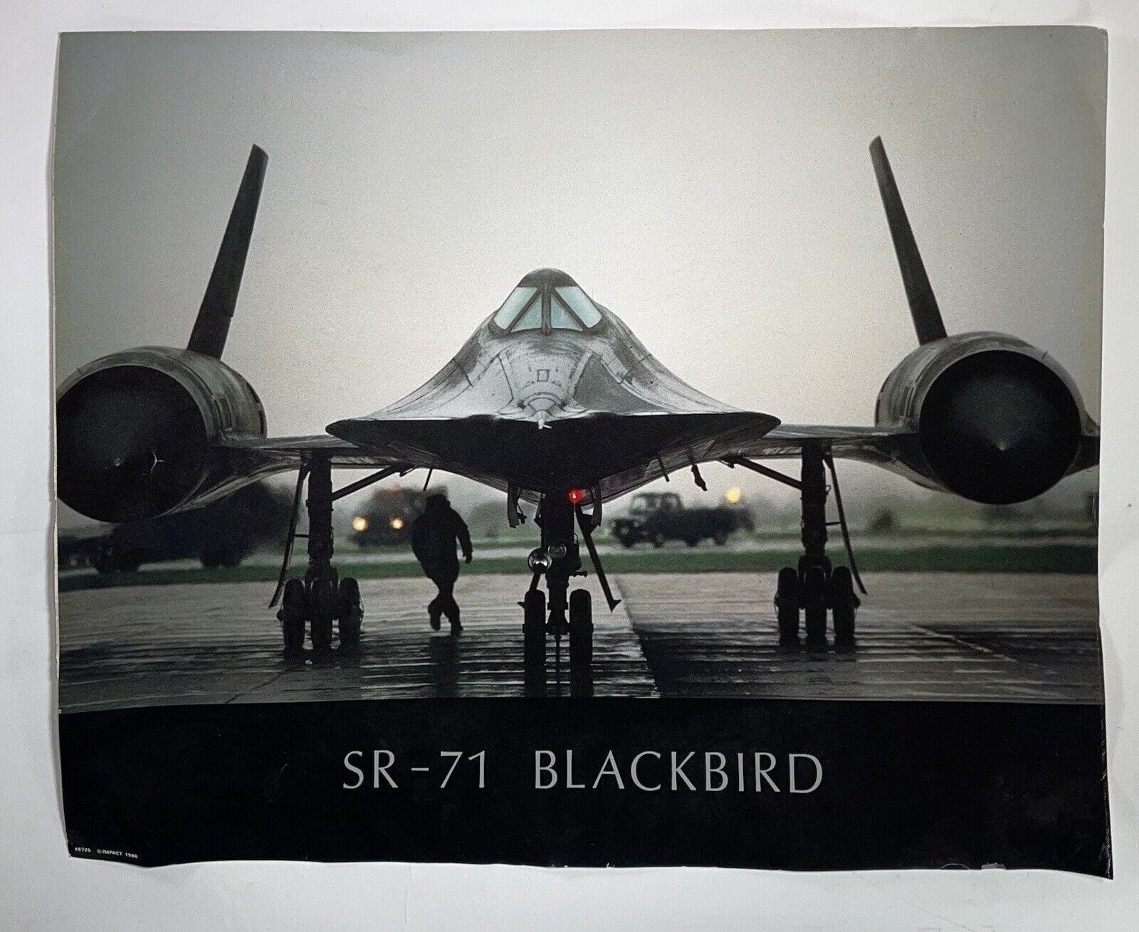 1986 Colored Glossy Print SR-71 Blackbird 20”x16”