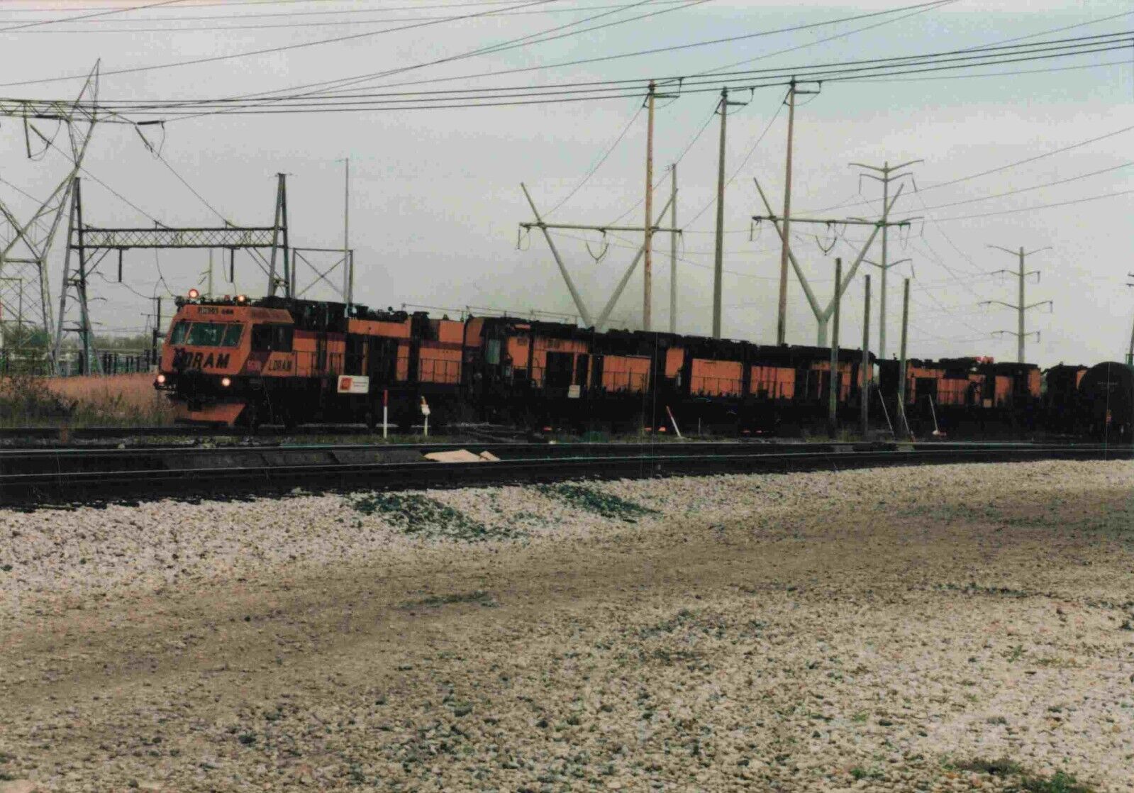 Loram Locomotive Train Railroad Color Photo 3.5X5  #2492