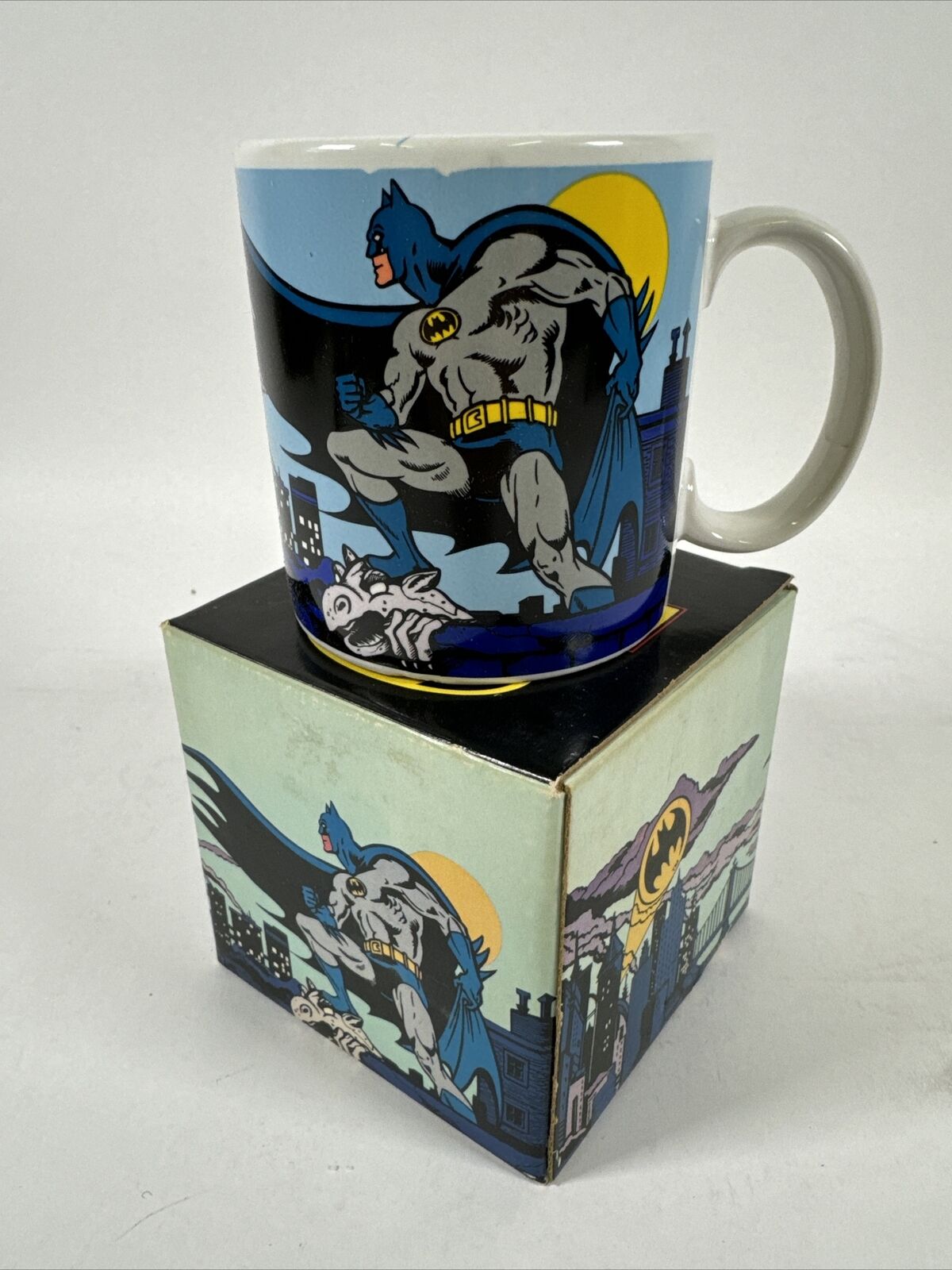 Vintage DC Comics Batman 1989 Ceramic Coffee Mug Cup Applause