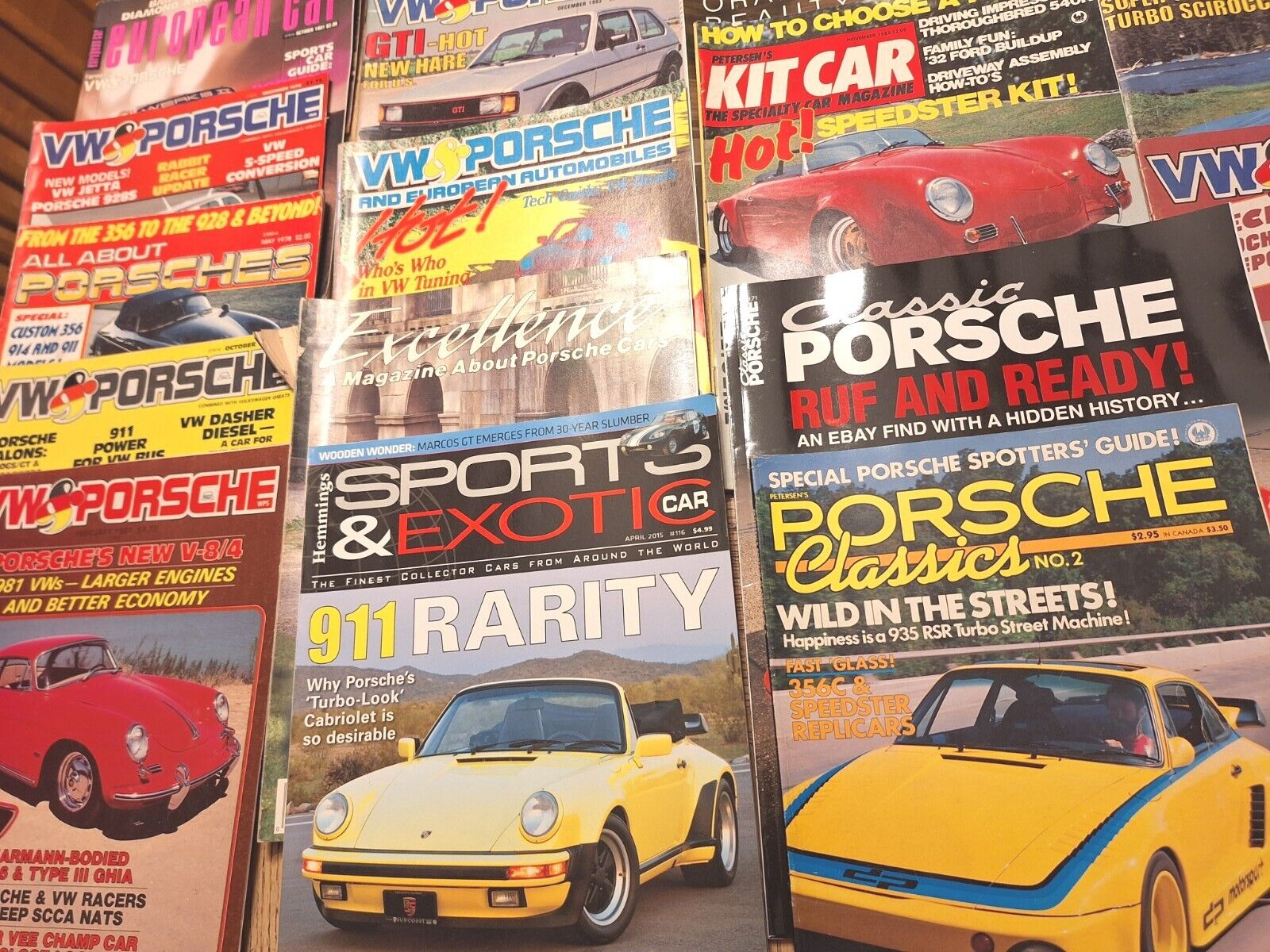 VINTAGE VW PORSCHE MAGAZINE LOT And Other Porsche Magazines FROM 1970s-2000s