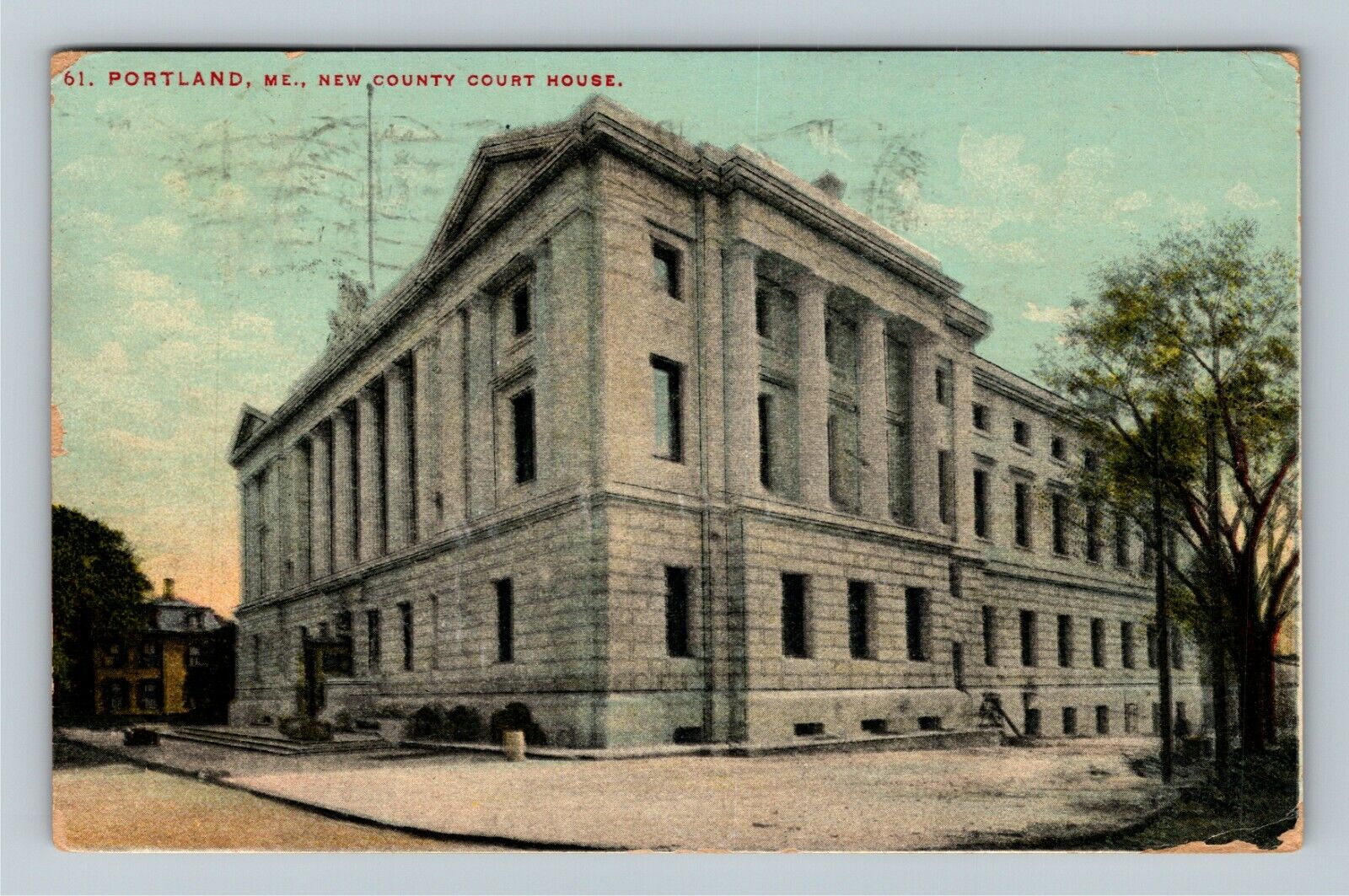 Portland ME-Maine, New County Courthouse c1914 Vintage Souvenir Postcard