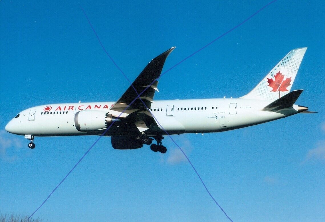 AIR CANADA PLANE PHOTO BOEING 787 CIVIL AIRCRAFT D/LN PHOTOGRAPH PICTURE C-GHPX.