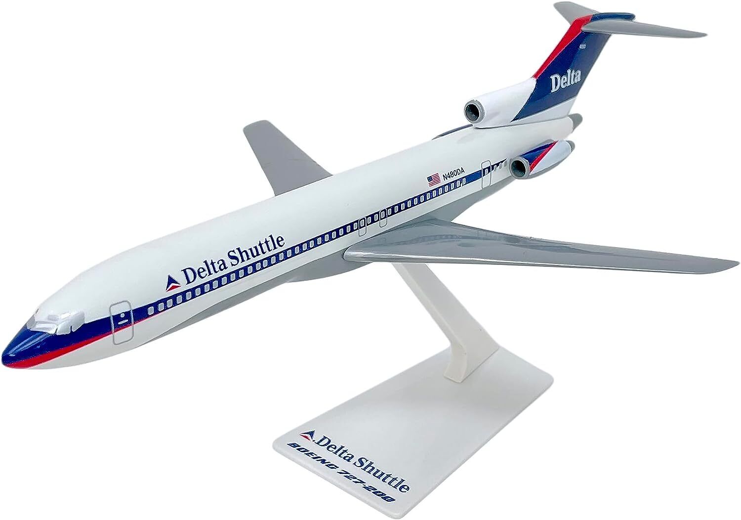 Flight Miniatures Delta Airlines Shuttle B727-200 Desk Top 1/200 Model Airplane
