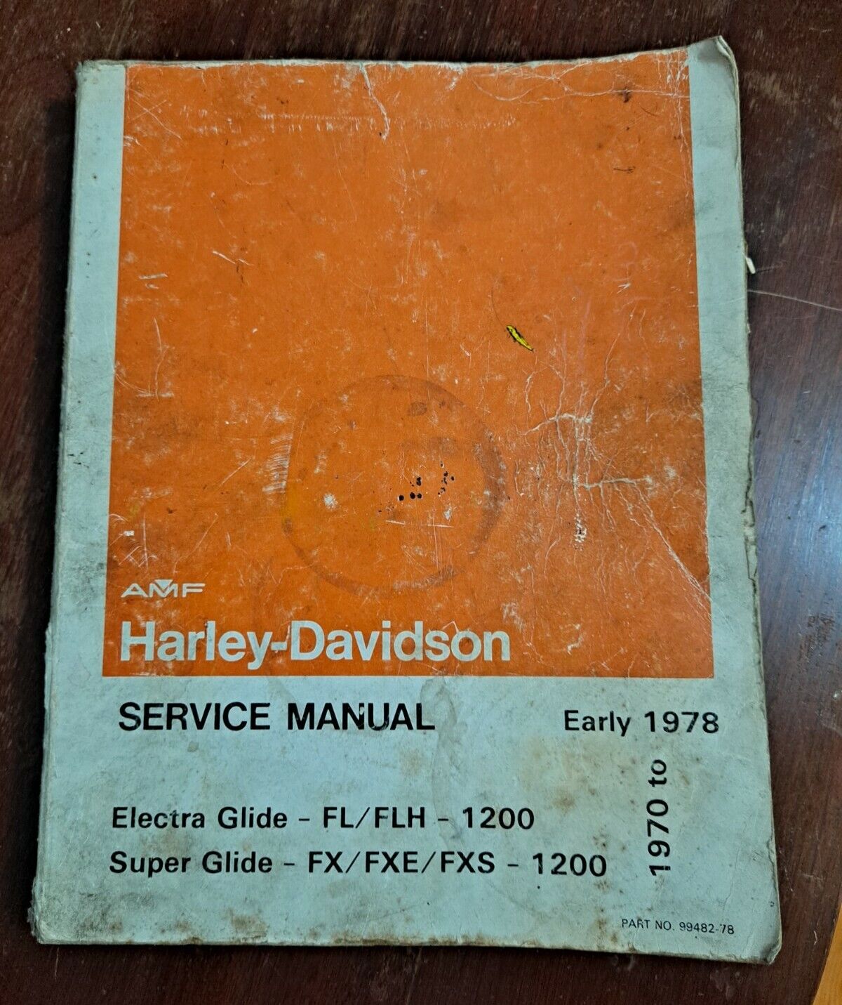 1970-1978 Harley-Davidson Motor Co. Electra Super Glide Service Manual 99482-78