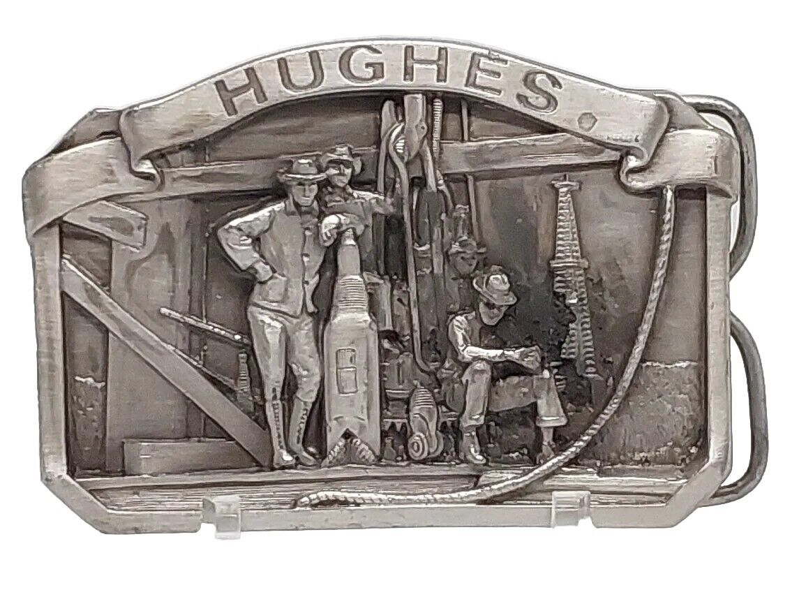 Vintage Hughes Tool Division Oil Drilling Belt Buckle