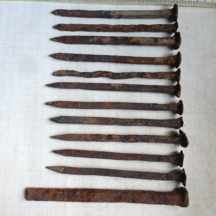ROMAN IRON NAILS 1st - 2nd CENTURY AD. Ancient Large Nails. Forged nails