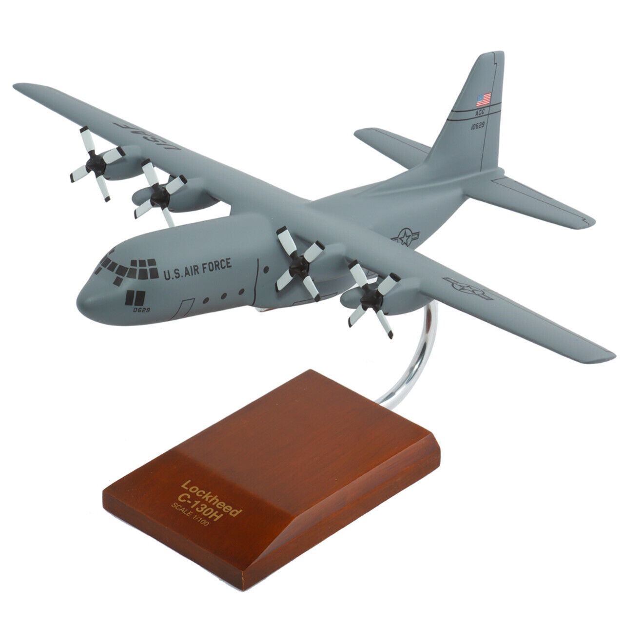 USAF Lockheed Martin C-130H Hercules Transport Desk Top Model 1/100 ES Airplane