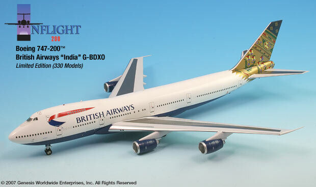 Inflight IF742006 British Airways Boeing 747-200 G-BDXO Diecast 1/200 Jet Model