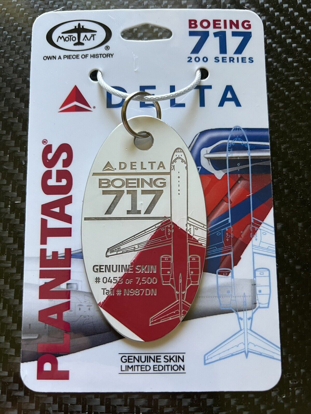 MotoArt Planetags Delta Airlines Boeing 717 FLAG TAG Low #453 SOLD OUT Unique