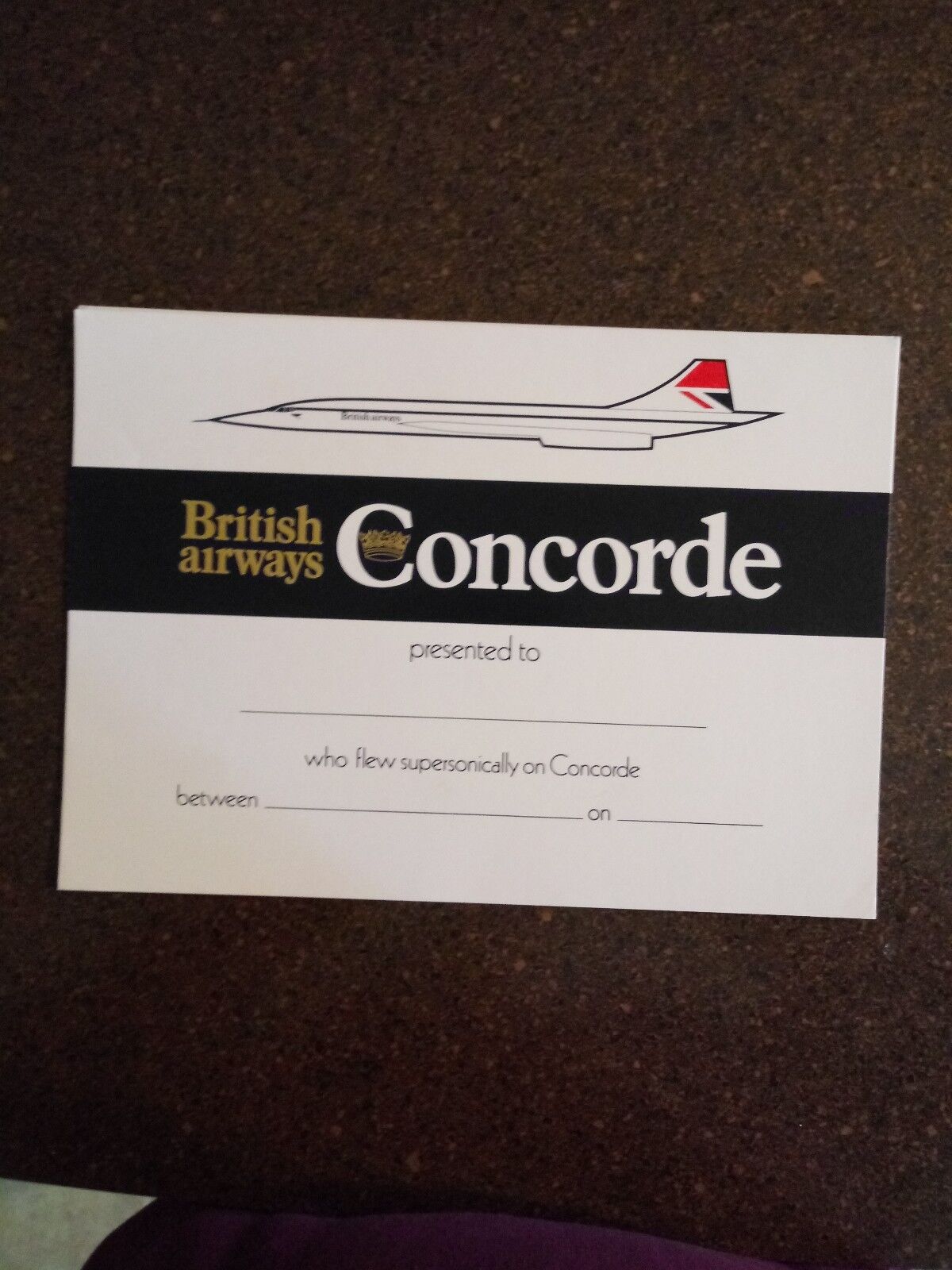  British Airways Concorde Flight  Unused Supersonic 