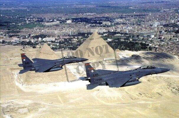 US AIR FORCE USAF F-15 Strike Eagle aircraft Cairo Egypt AII 8X12 PHOTOGRAPH