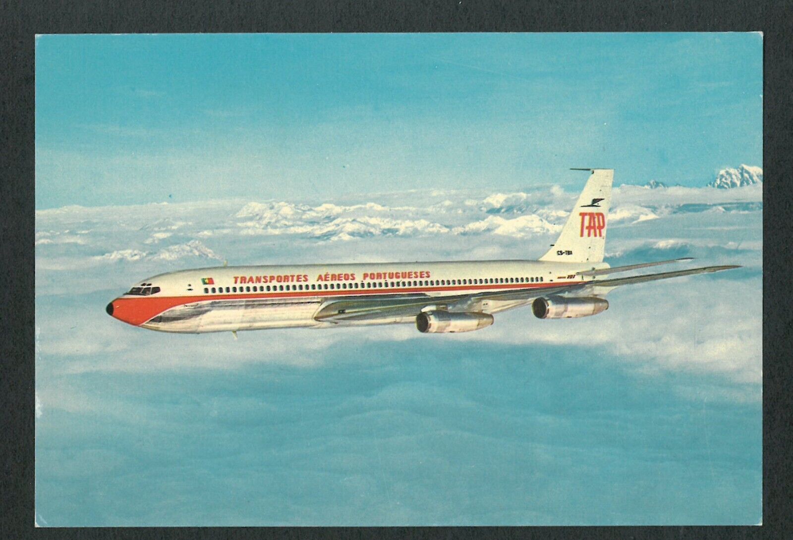 Transportes Aereos Portuguese (TAP)  Boeing 707 Postcard