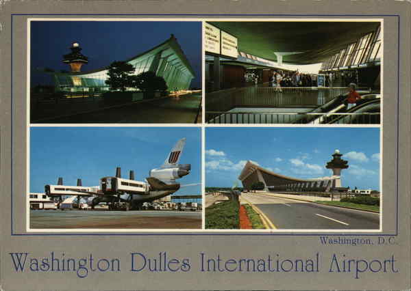 Washington Dulles International Airport L.B. Prince Inc Postcard Vintage