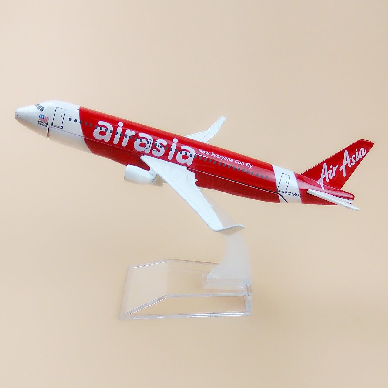 16cm Air Asia Airlines Airbus A320 Aircraft Diecast Airplane Model Plane Red