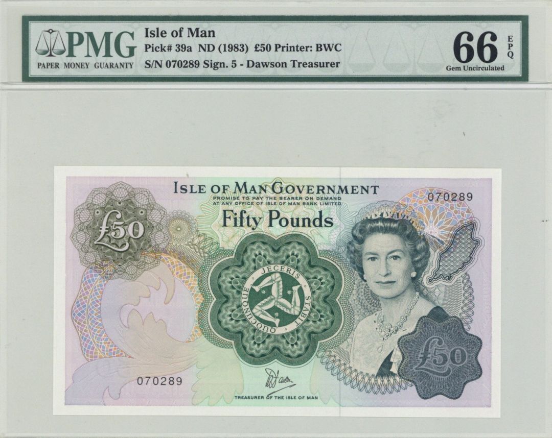 Isle of Man - P-39a PMG Grade 65 - Foreign Paper Money - Paper Money - Foreign