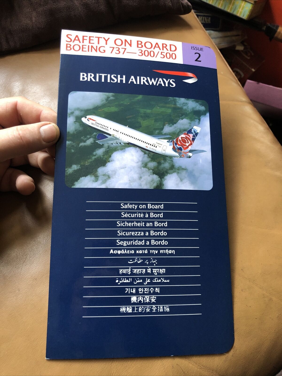 Bin B A BRITISH AIRWAYS SAFETY ON BOARD BOEING 737-300/500 ISSUE 2