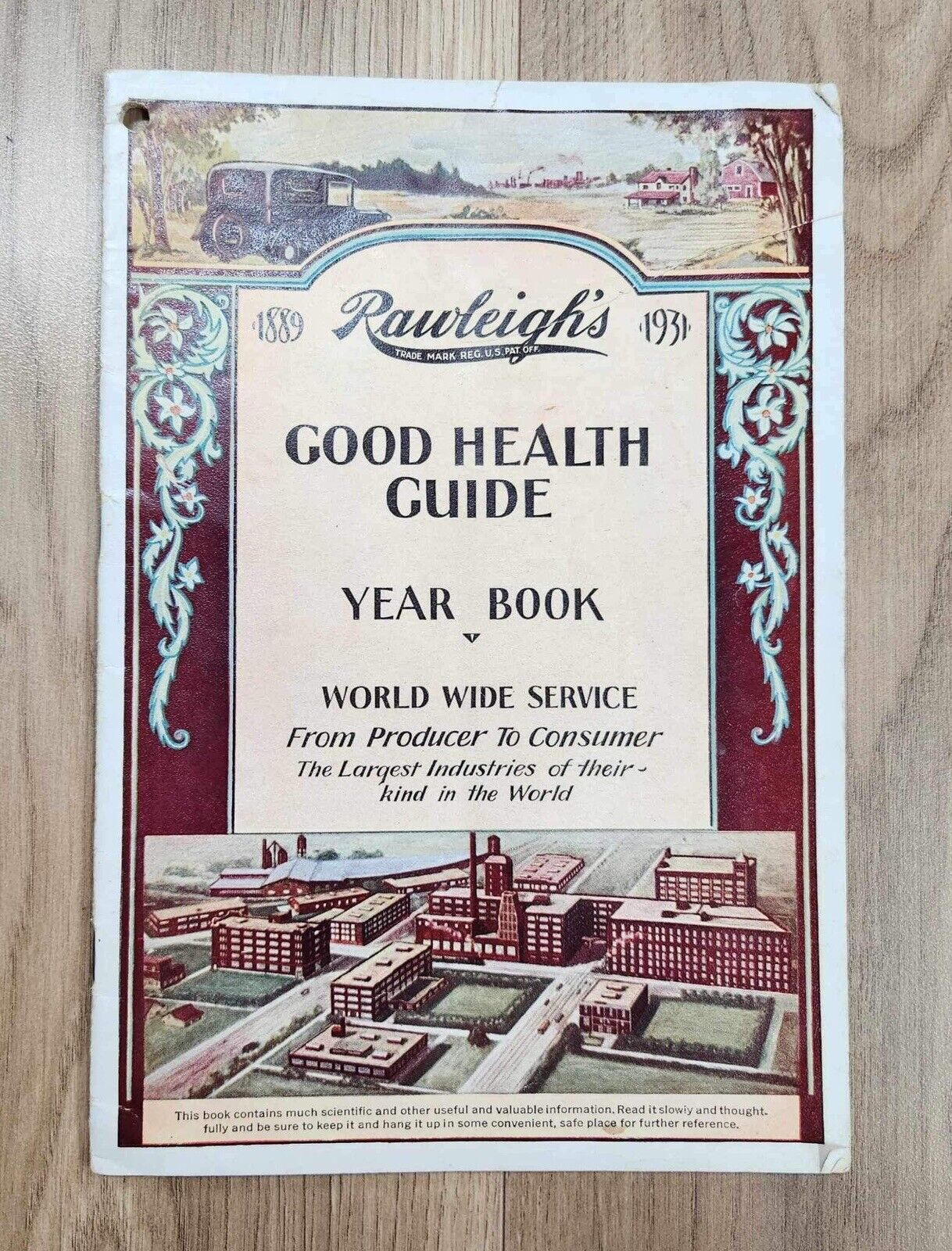 Vintage Raleigh’s 1931 Good Health Guide Year Book 