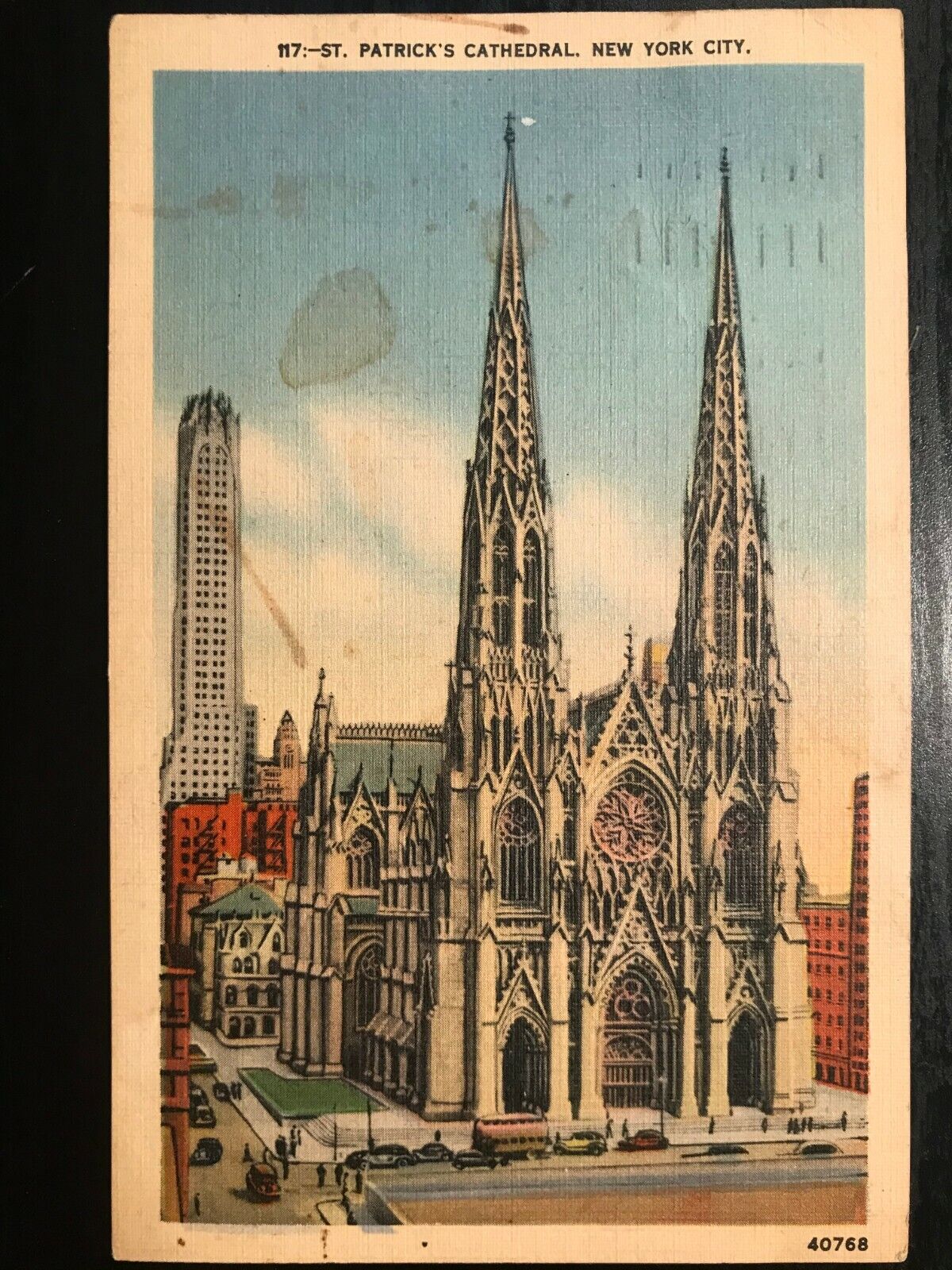 Vintage Postcard 1943 St. Patrick\'s Cathedral New York City