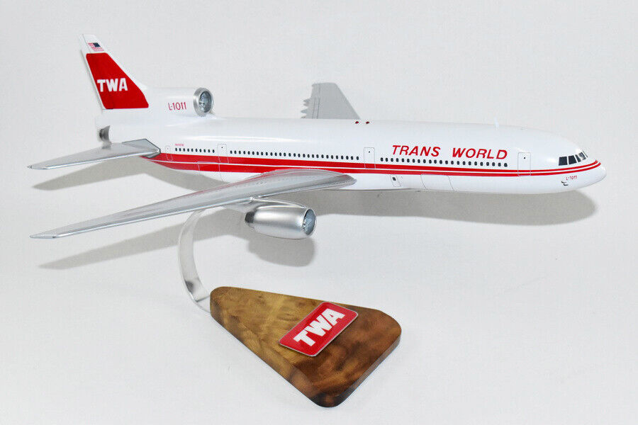 Lockheed Martin® L-1011 Tristar, TWA Trans World Airlines, 18-inch Mahogany