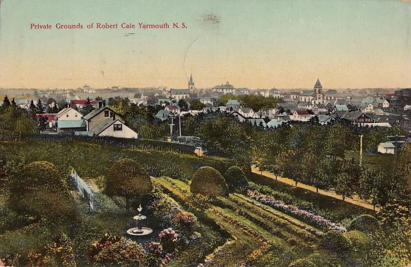 Postcard Private Grounds Robert Cale Yarmouth NS Canada