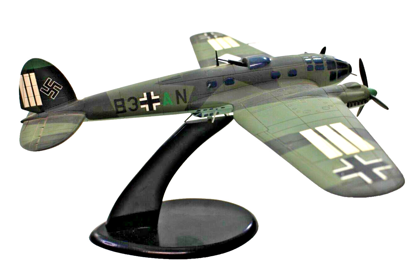 Handcrafted Heinkel HE-111H Battle of Britain 1/72 Scale Painted & Assembled