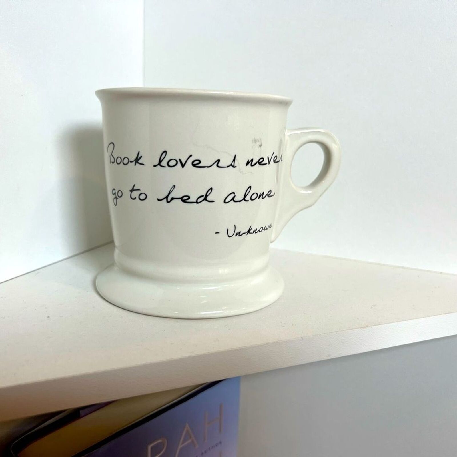 Barnes and Noble “book lovers never go to bed alone” coffee mug. GUC 2006 model