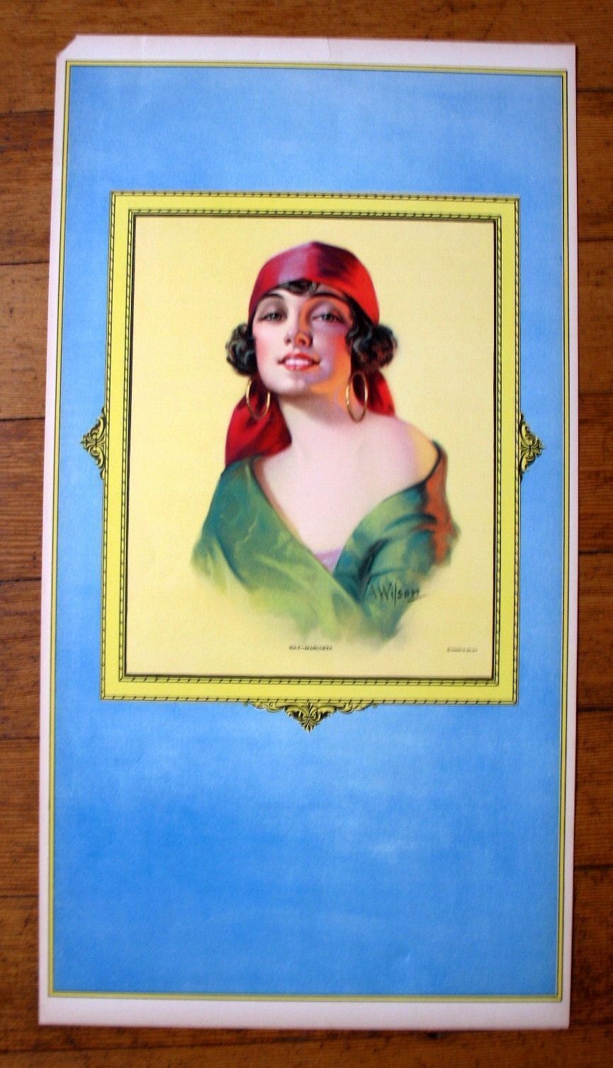 1930s Deco Style Pinup Girl Picture Woman Turban Head Wrap by Wilson Marcheta