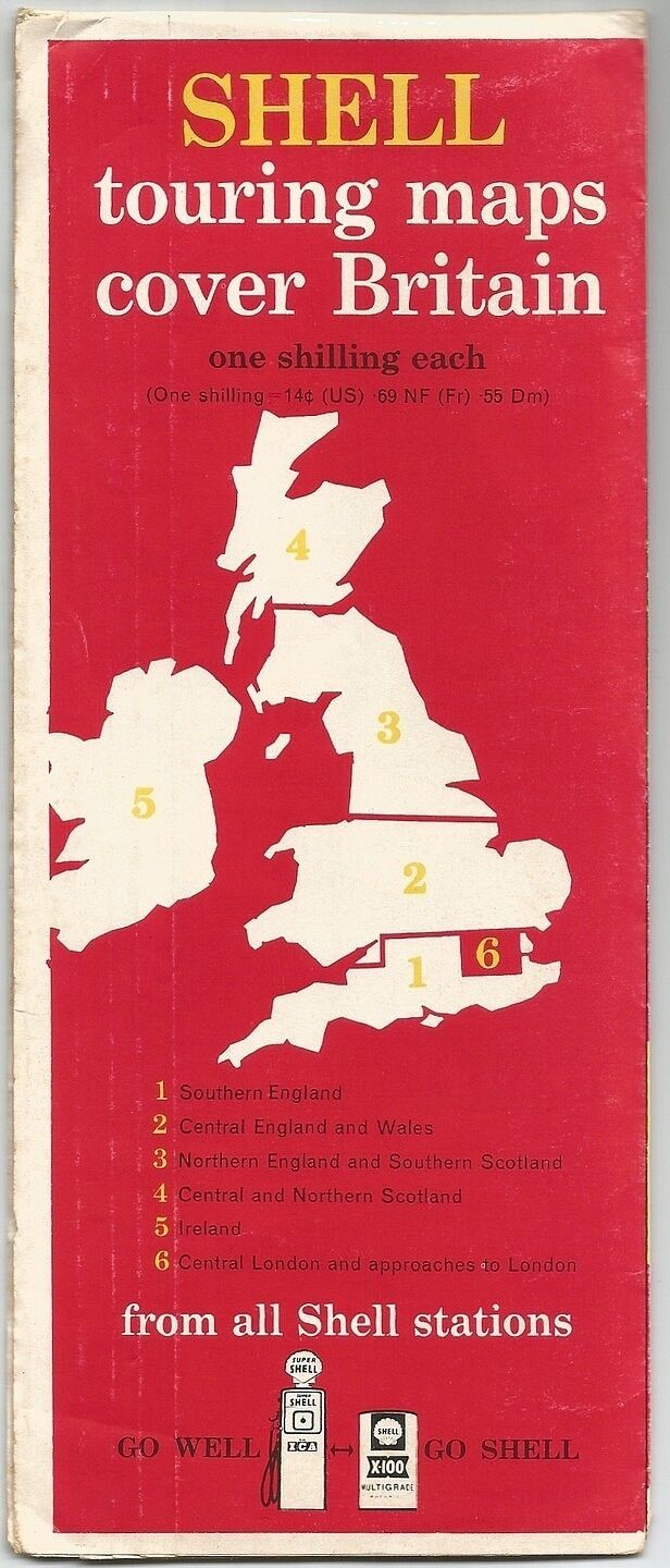 BOAC Inflight Gift - Tour Britain from London Map & Charts in folder 1950s
